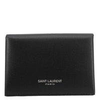 YVES SAINT LAURENT Paris Business Smooth Leather Card Case Black