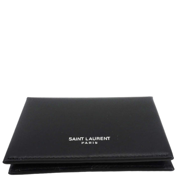YVES SAINT LAURENT Paris Business Smooth Leather Card Case Black