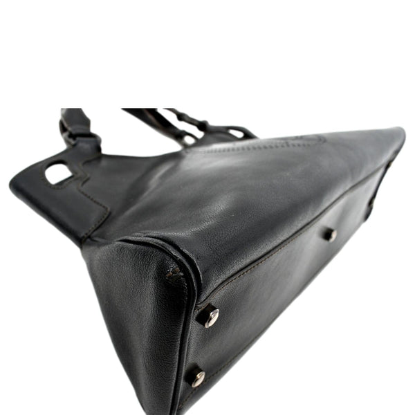 CARTIER Marcello de Cartier Leather Shoulder Bag Black