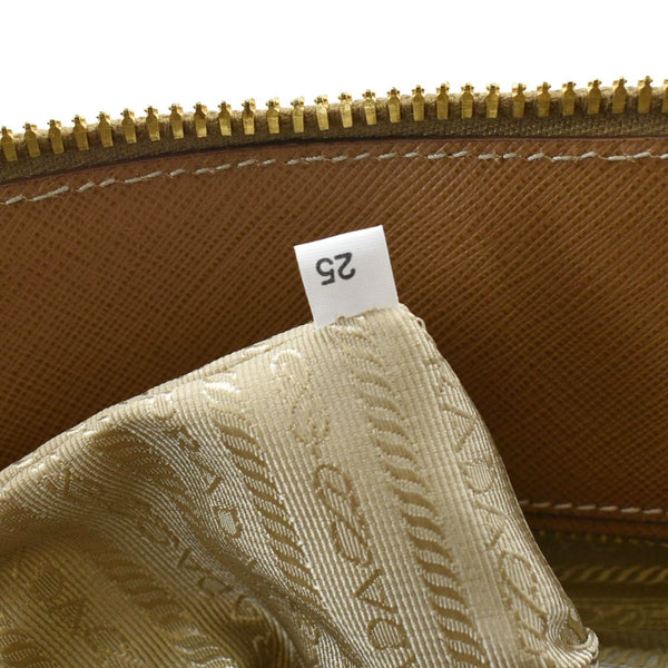 PRADA Promenade Saffiano Leather Satchel Bag Light Brown