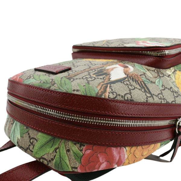 GUCCI Tian Print GG Supreme Monogram Canvas Backpack Beige 427042