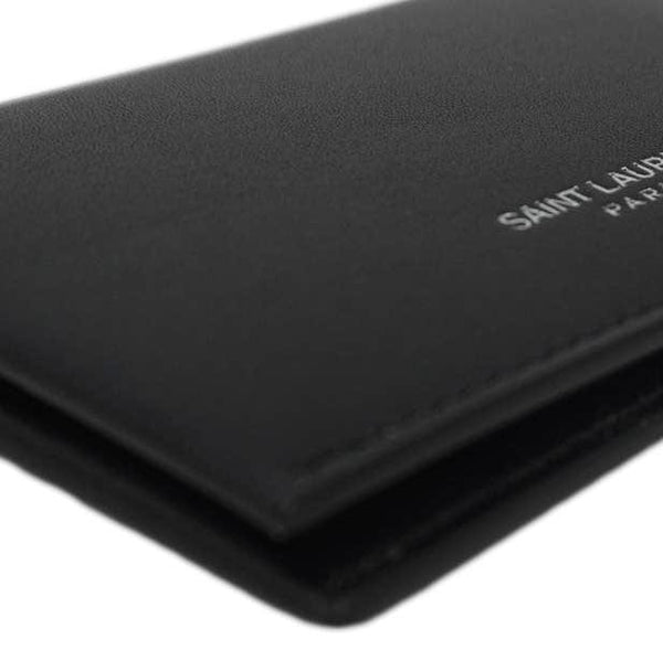 YVES SAINT LAURENT Paris Business Smooth Leather Card Case Black