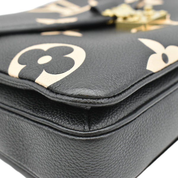 LOUIS VUITTON Pochette Empreinte Leather Crossbody Bag Bicolor lower left corner look