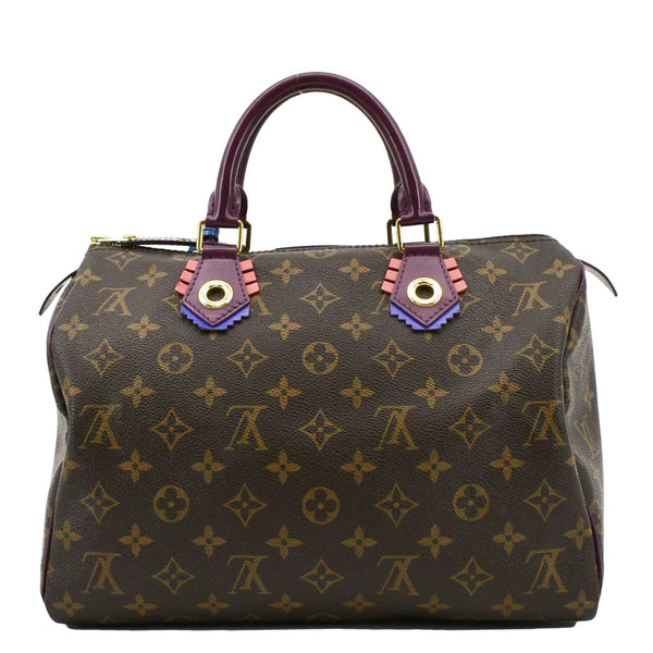 LOUIS VUITTON Totem Speedy 30 Monogram Canvas Satchel Bag Magenta