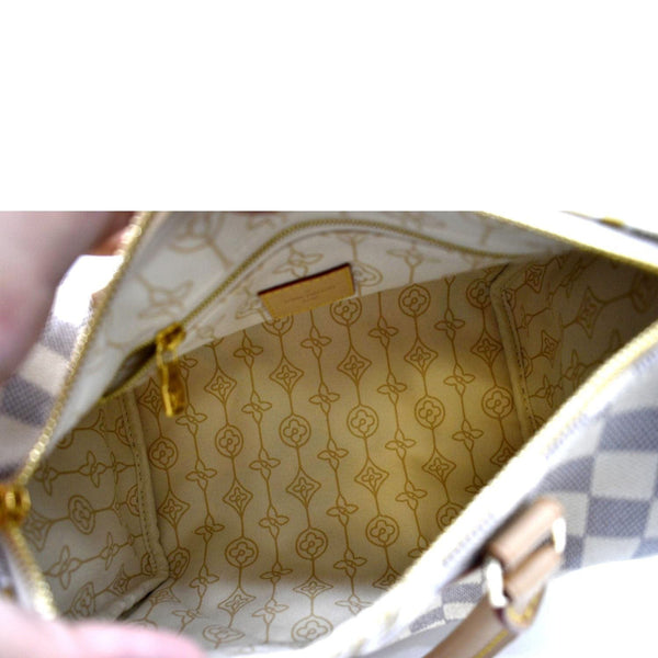 LOUIS VUITTON Nautical Speedy 25 Bandouliere Damier Azur Shoulder Bag White
