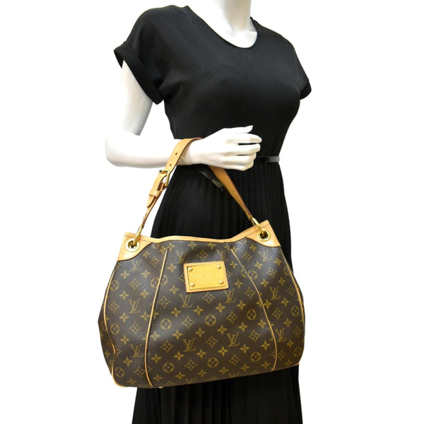 Louis Vuitton Galliera PM Monogram Hobo Shoulder Bag in brown color