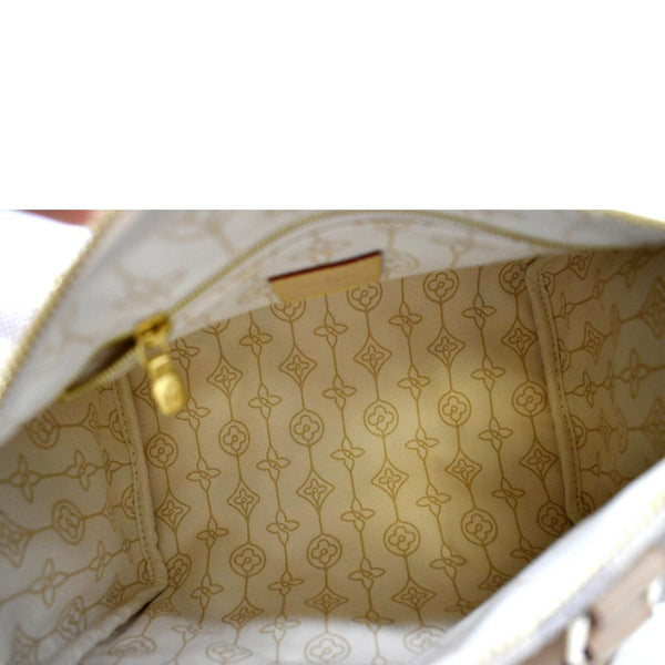 LOUIS VUITTON Nautical Speedy 25 Bandouliere Damier Azur Shoulder Bag White
