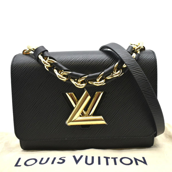 LOUIS VUITTON LV Twist MM Epi Leather Shoulder Bag Black