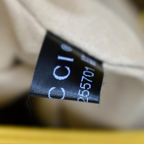 GUCCI Horsebit 1955 Leather Shoulder Bag Yellow 602204