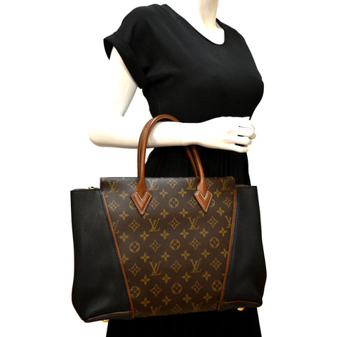 LOUIS VUITTON W PM Monogram Canvas Tote Bag Brown