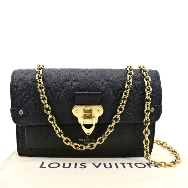 LOUIS VUITTON Vavin Monogram Empreinte Chain Shoulder Bag Black