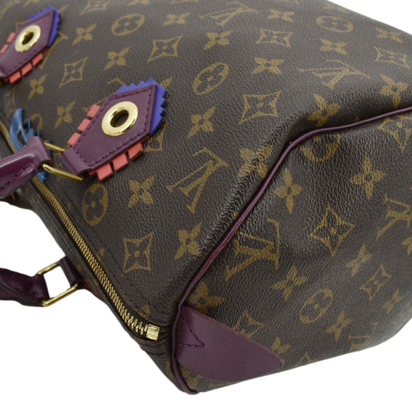 LOUIS VUITTON Totem Speedy 30 Monogram Canvas Satchel Bag Magenta