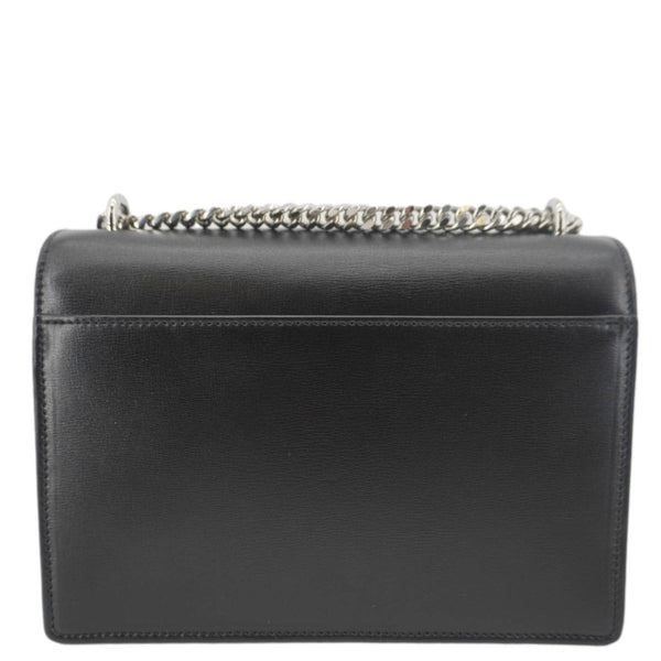 YVES SAINT LAURENT Sunset Monogram Leather Shoulder Bag Black