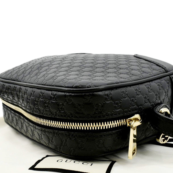 GUCCI Bree Mini GG Microguccissima Leather Crossbody Bag Black 449413