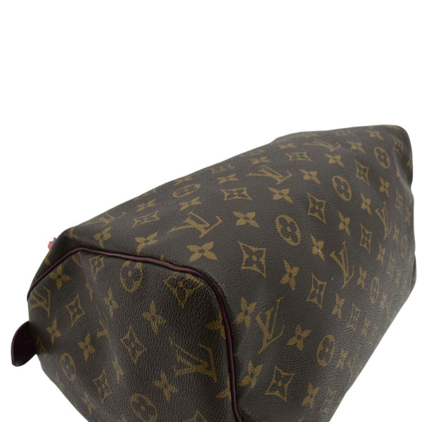 LOUIS VUITTON Totem Speedy 30 Monogram Canvas Satchel Bag Magenta