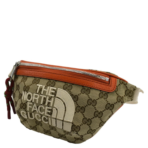 GUCCI X North Face Canvas Waist Belt Bag Beige 650299