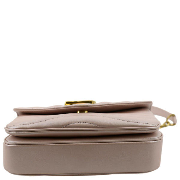 LOUIS VUITTON New Wave PM Quilted Leather Chain Crossbody Bag Rose Blossom