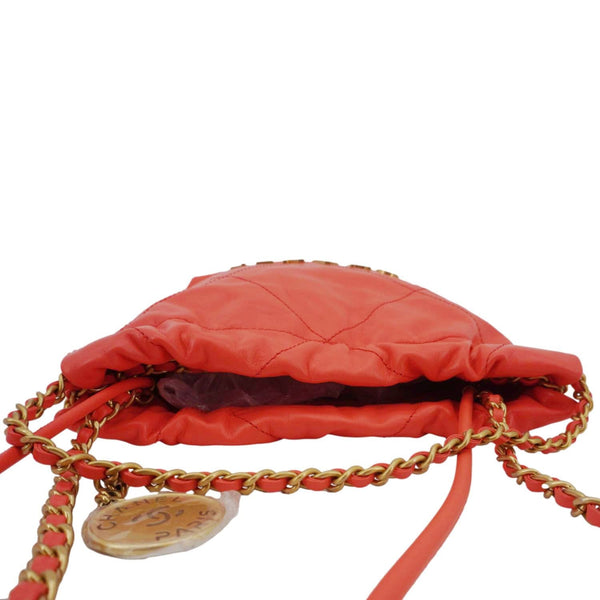 CHANEL 22 Small Quilted Leather Crossbody Bag Coral