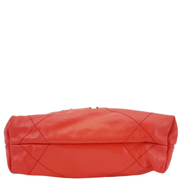 CHANEL 22 Small Quilted Leather Crossbody Bag Coral