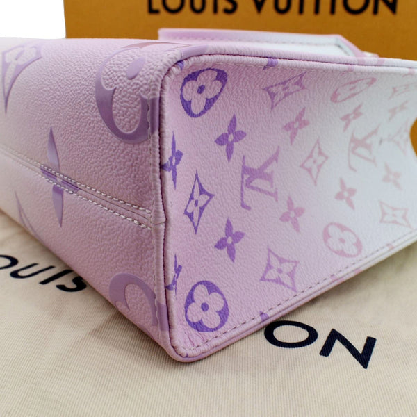 LOUIS VUITTON Onthego PM Monogram Coated Canvas Tote Sunrise Pastel