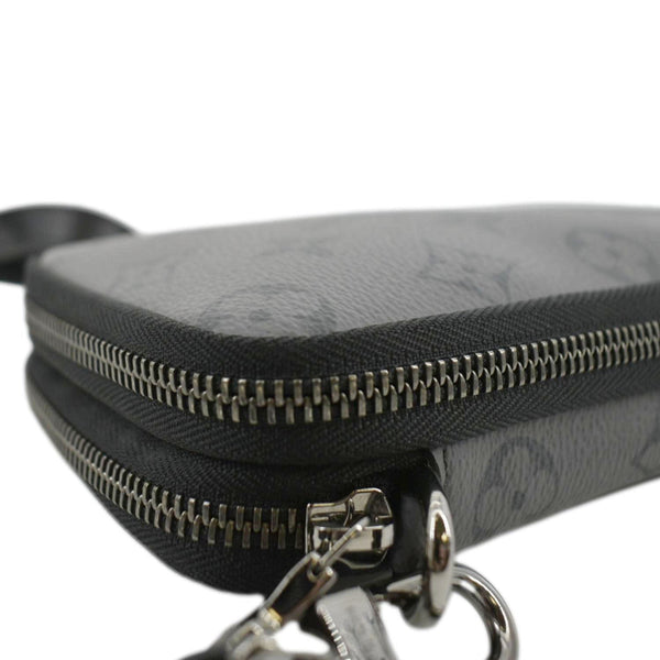 LOUIS VUITTON Double Monogram Eclipse Phone Pouch Black