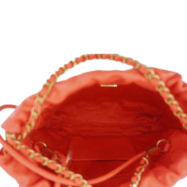 CHANEL 22 Small Quilted Leather Crossbody Bag Coral