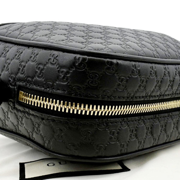 GUCCI Bree Mini GG Microguccissima Leather Crossbody Bag Black 449413