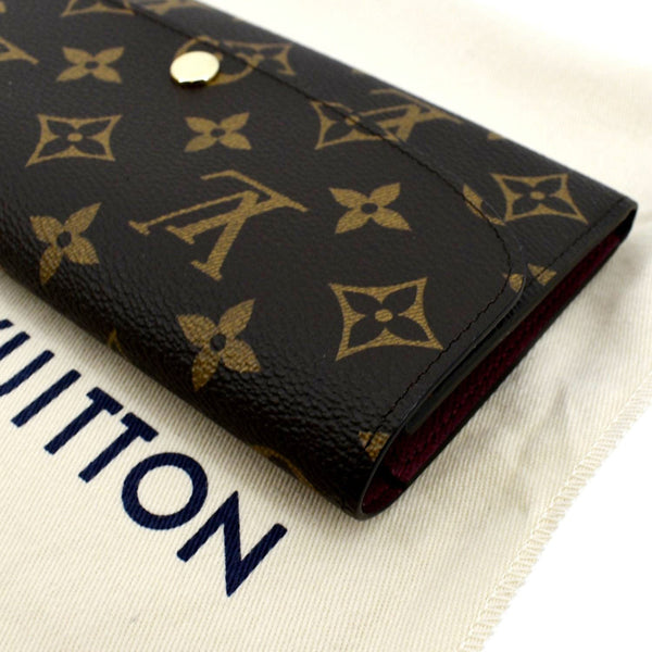 LOUIS VUITTON Emilie Monogram Canvas Wallet Fuchsia