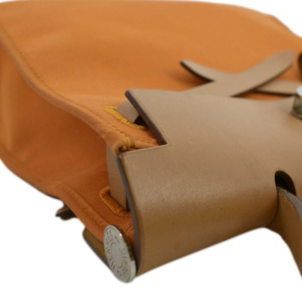 HERMES Herbag Canvas Tote Bag - Bold Orange Elegance