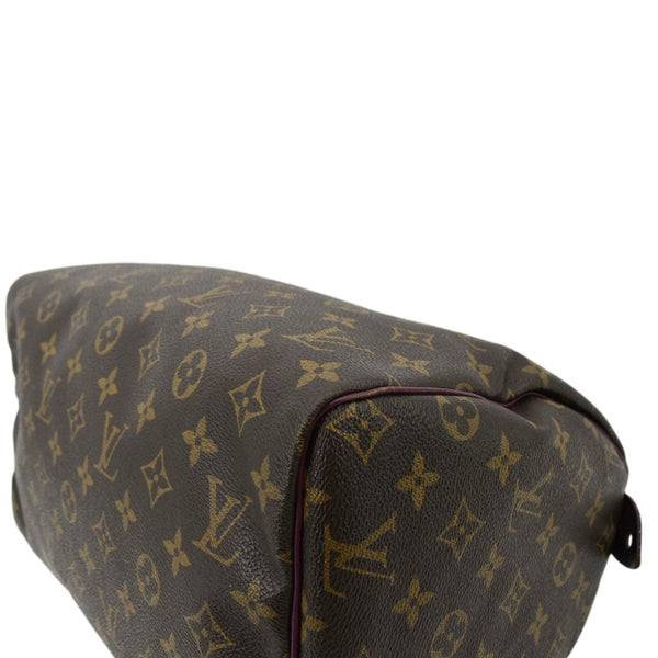 LOUIS VUITTON Totem Speedy 30 Monogram Canvas Satchel Bag Magenta