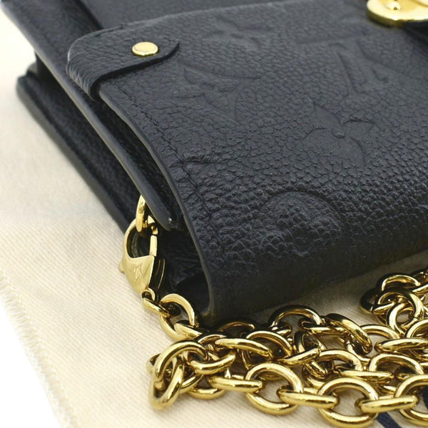 LOUIS VUITTON Vavin Monogram Empreinte Chain Shoulder Bag Black