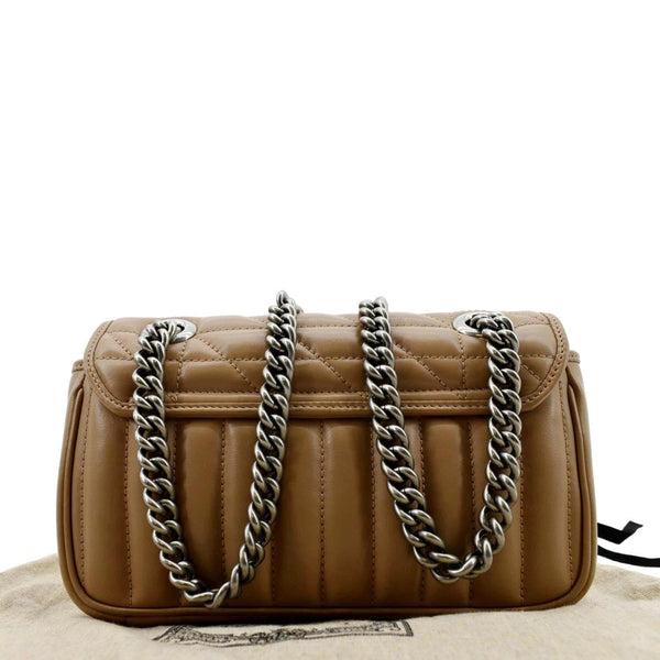 Gucci GG Marmont Mini Leather Shoulder Bag Beige Color