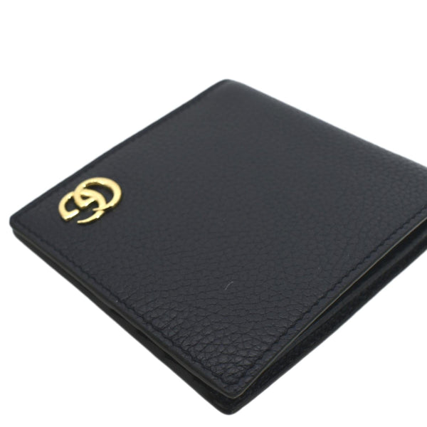GUCCI Bi-Fold Leather Wallet Navy Blue 428726