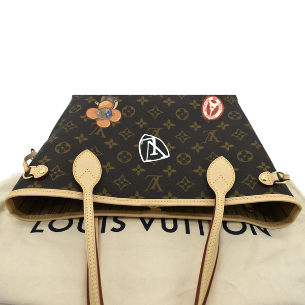 LOUIS VUITTON LV Heritage Neverfull PM Monogram Canvas Tote Bag Brown