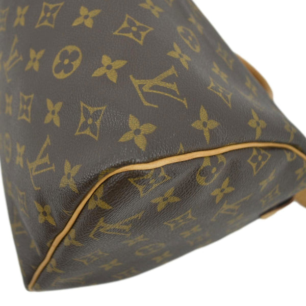 LOUIS VUITTON Speedy 30 Monogram Canvas Satchel Bag Brown
