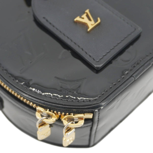 LOUIS VUITTON Boite Chapeau Souple Mini Monogram Vernis Shoulder Bag Black