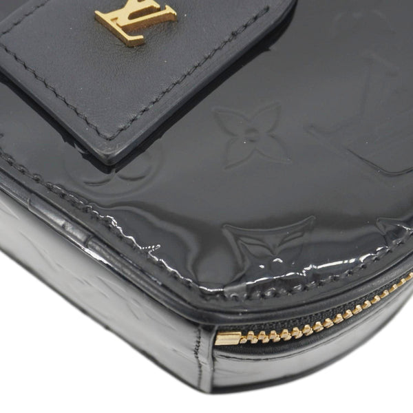 LOUIS VUITTON Boite Chapeau Souple Mini Monogram Vernis Shoulder Bag Black