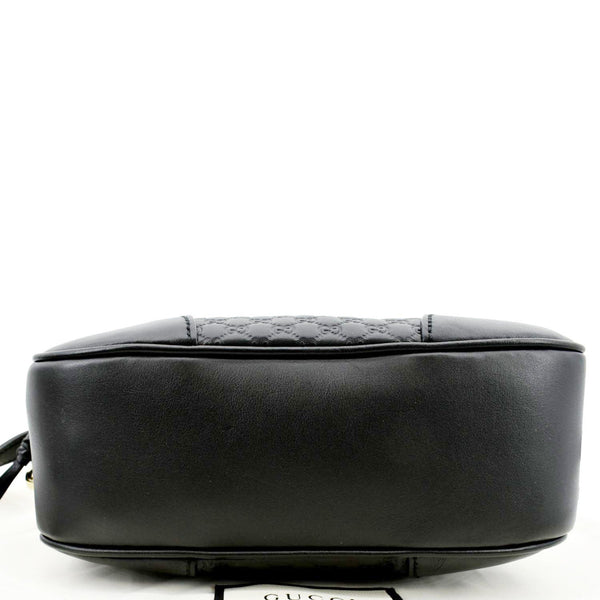 GUCCI Bree Mini GG Microguccissima Leather Crossbody Bag Black 449413