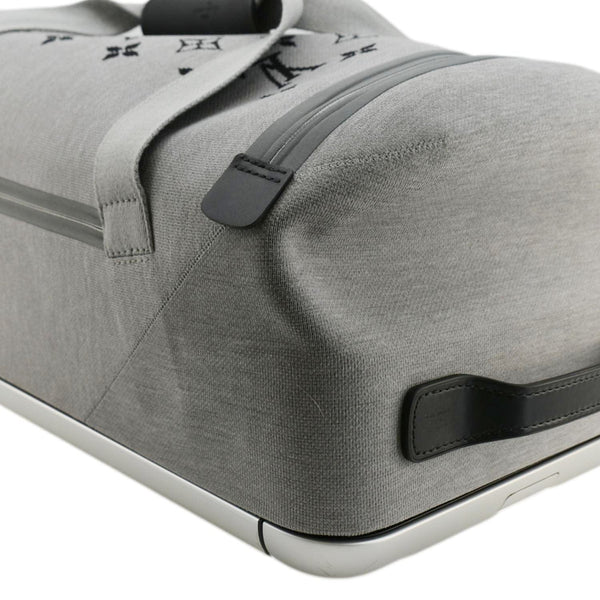 LOUIS VUITTON Horizon Soft 55 Jacquard knit Rolling Duffle Bag Grey