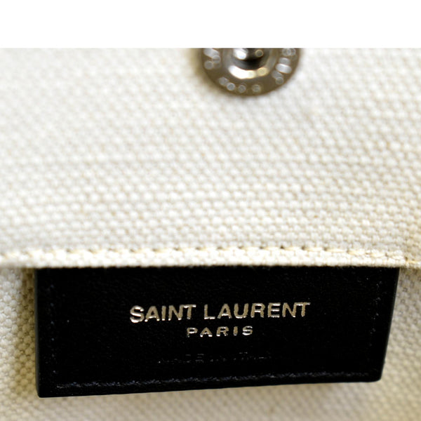 Yves Saint Laurent Rive Gauche Linen Bucket Bag White - Stamp