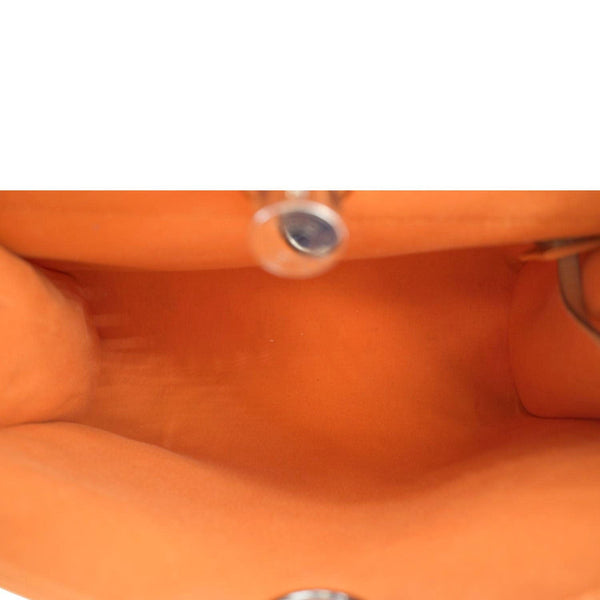 HERMES Herbag Canvas Tote Bag - Bold Orange Elegance