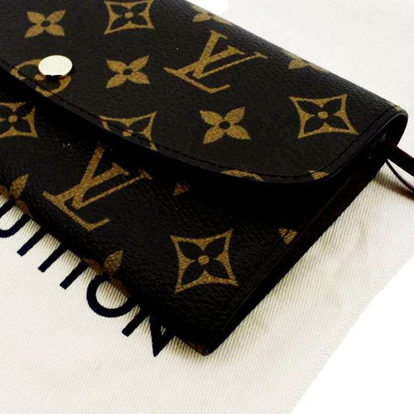 LOUIS VUITTON Emilie Monogram Canvas Wallet Fuchsia