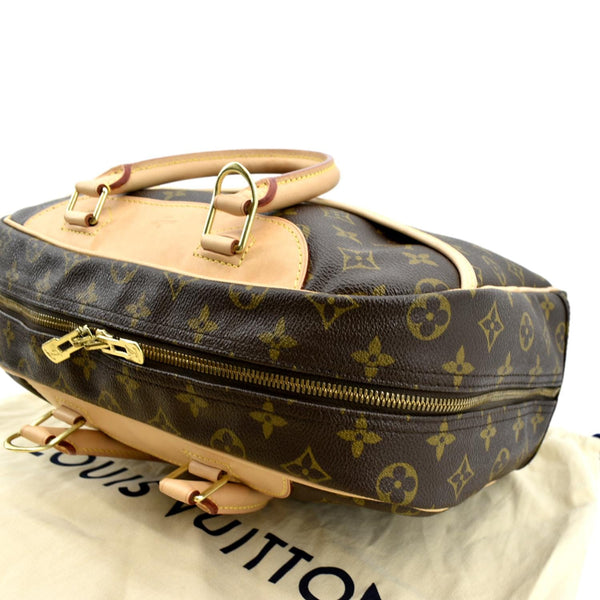 LOUIS VUITTON Deauville Bowling Monogram Canvas Satchel Bag Brown