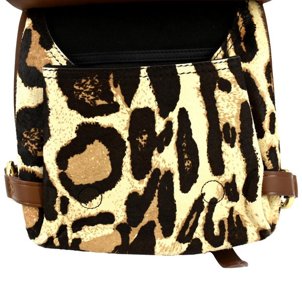 BURBERRY Bridle Pony Hair Leather Shoulder Bag Tan