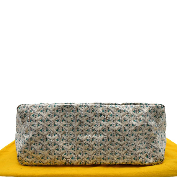 GOYARD Saint Louis Claire Voie Chevron Print Coated Canvas Tote Bag White