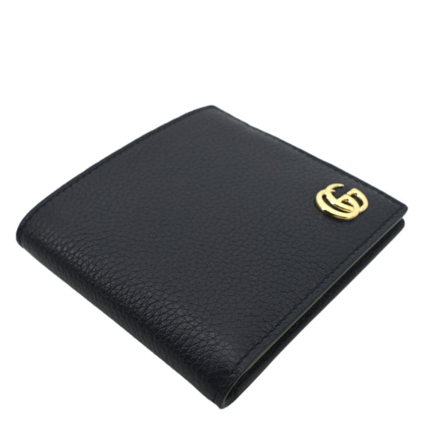 GUCCI Bi-Fold Leather Wallet Navy Blue 428726