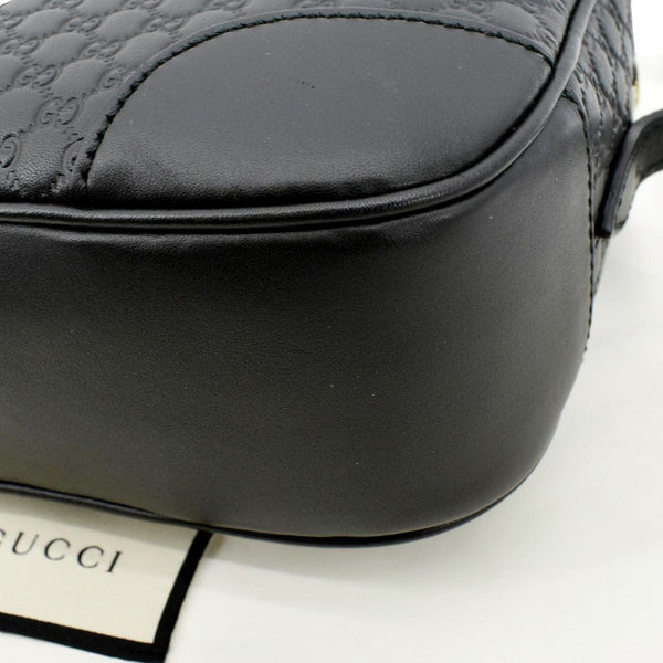 GUCCI Bree Mini GG Microguccissima Leather Crossbody Bag Black 449413