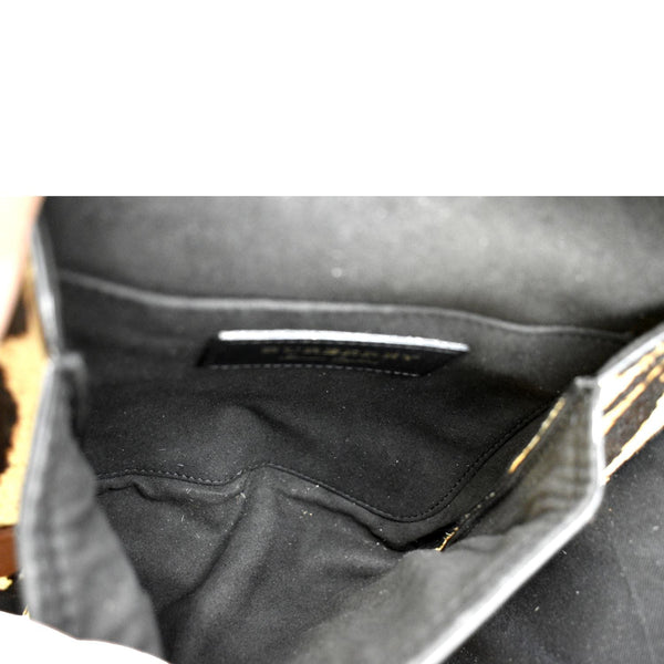 BURBERRY Bridle Pony Hair Leather Shoulder Bag Tan