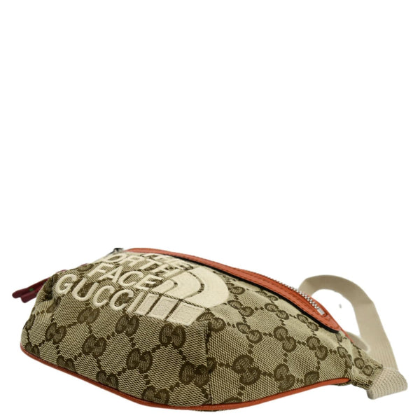 GUCCI X North Face Canvas Waist Belt Bag Beige 650299