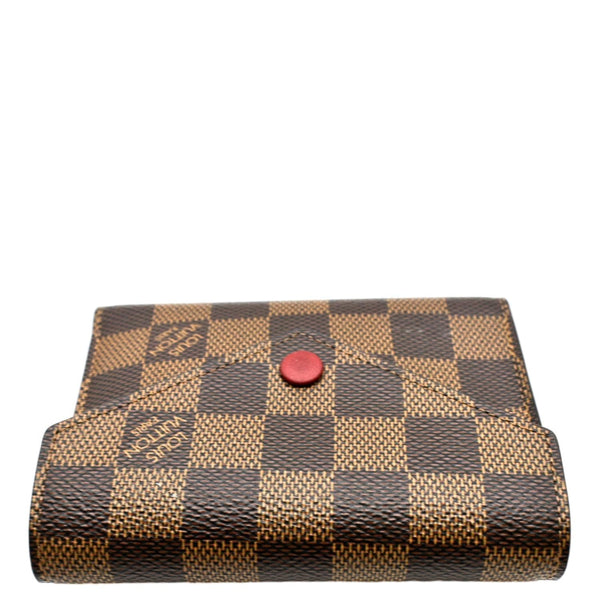 LOUIS VUITTON Victorine Damier Ebene Wallet Brown
